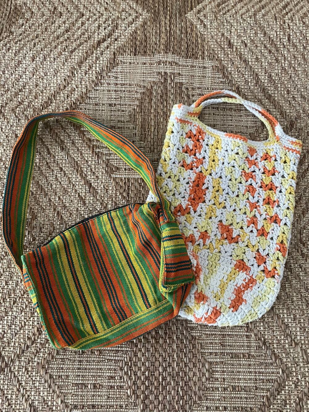 Lot of 2 Boho 90s Retro handbags hippie festival cottage